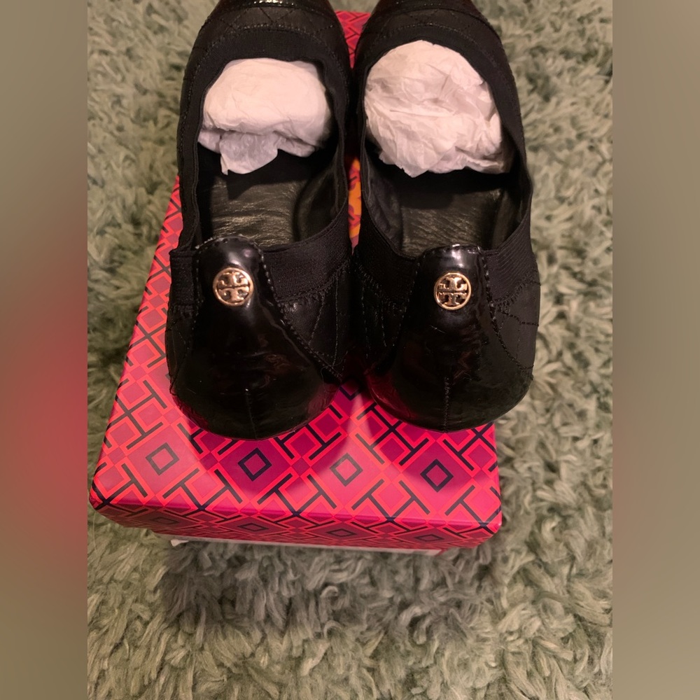 TORY BURCH BALLET 7.5 BLACK - Picture 2 of 7